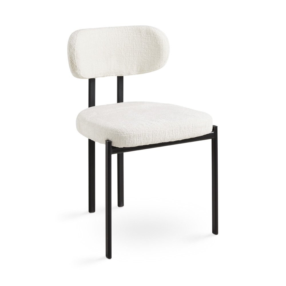 Otis Dining Chair: Cream Linen